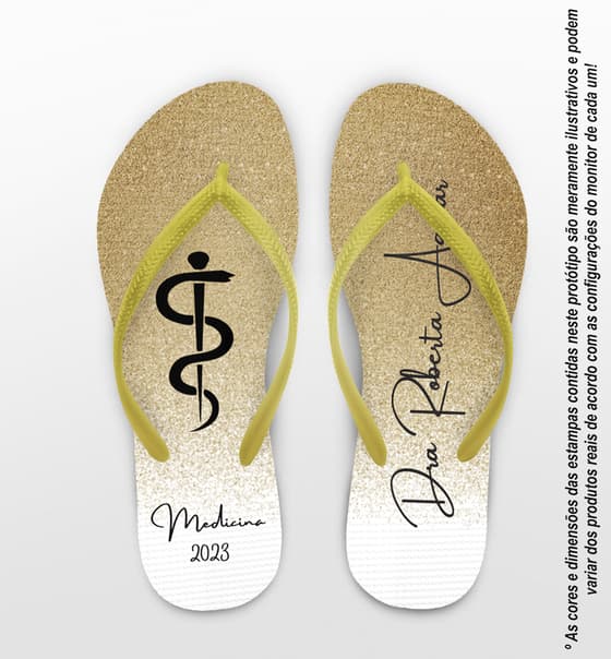 Chinelo Formatura Medicina Personalizado COD 12536