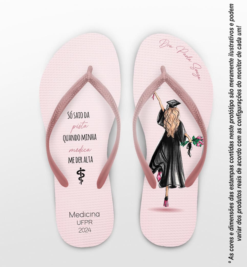 Chinelo Formatura Medicina Personalizado COD 12761