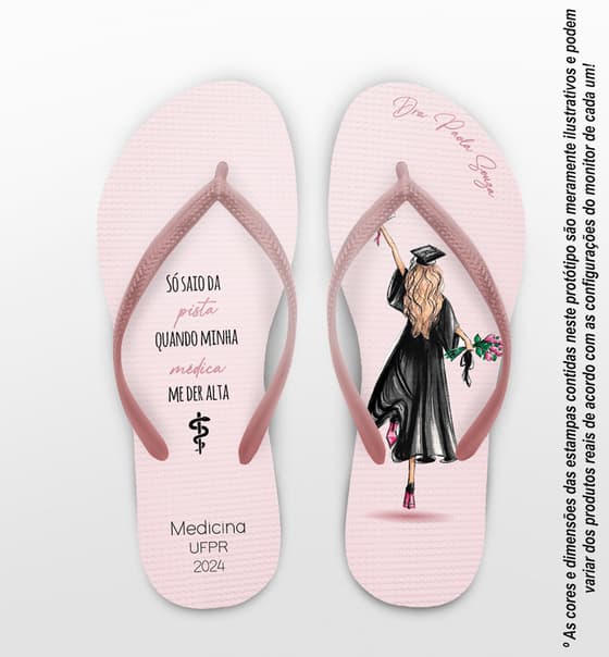 Chinelo Formatura Medicina Personalizado COD 12761