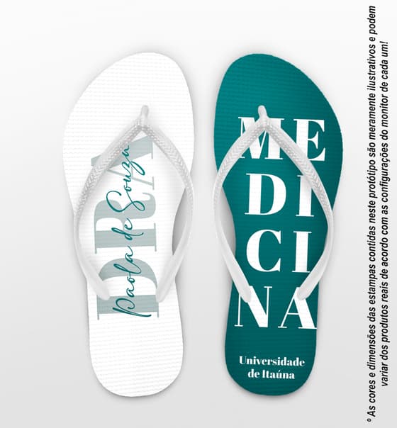 Chinelo Formatura Medicina Personalizado COD 12767