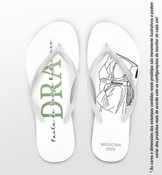 Chinelo Formatura Medicina Personalizado COD 12827