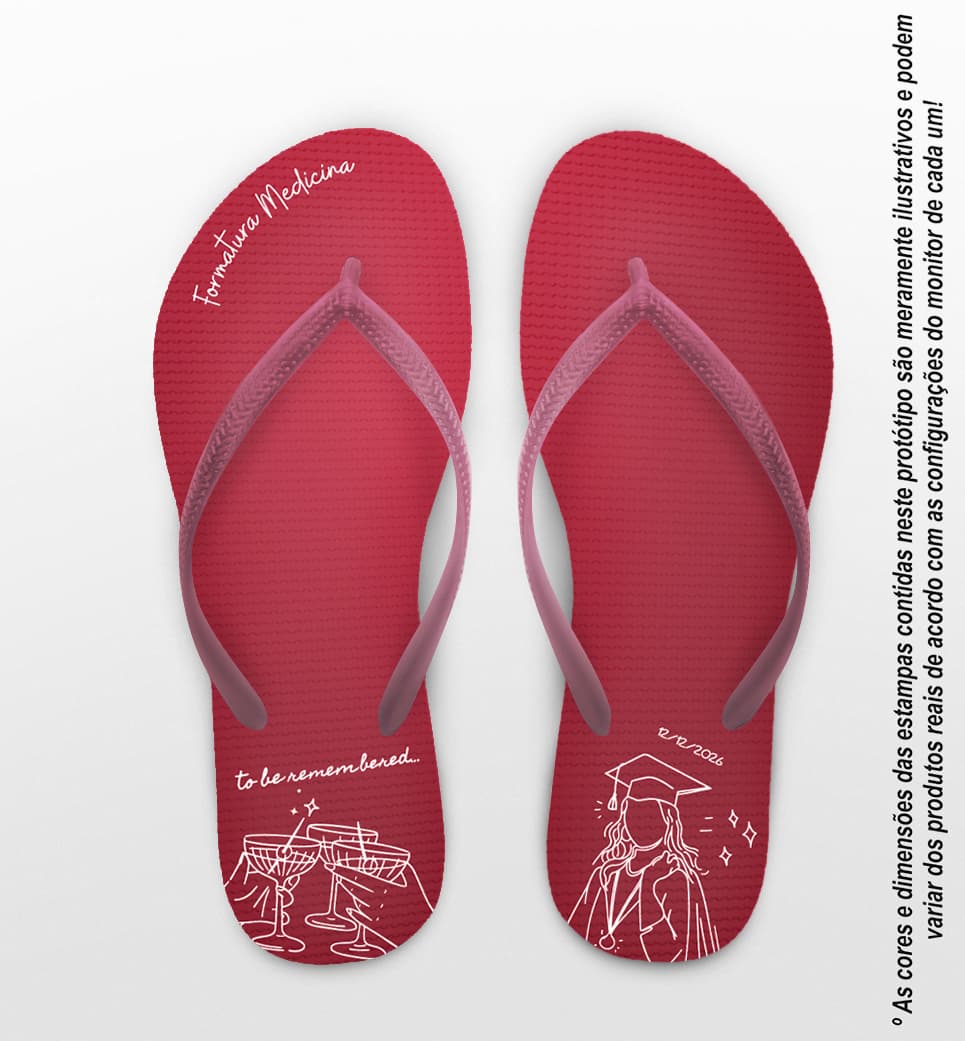 Chinelo Formatura Medicina Personalizado COD 12829
