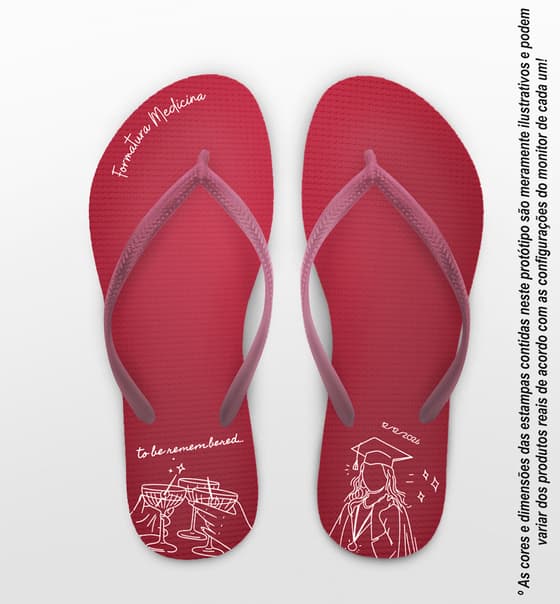 Chinelo Formatura Medicina Personalizado COD 12829