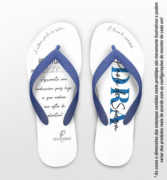 Chinelo Formatura Medicina Receituário Personalizado COD 12766