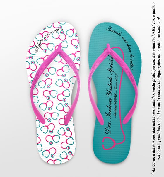 Chinelo Formatura Medicina Tiffany Personalizado COD 3096