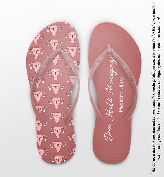 Chinelo Formatura Medicina Útero Personalizado COD 10856