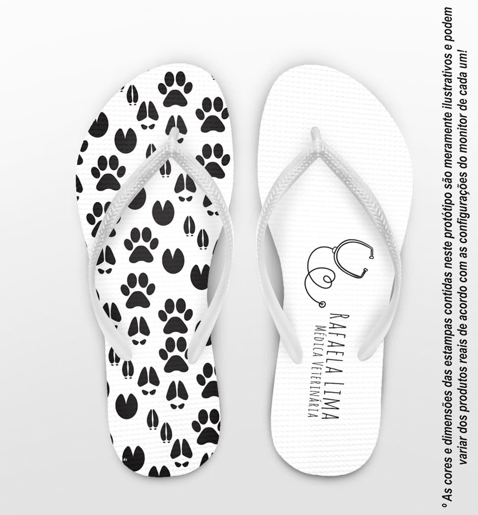Chinelo Formatura Medicina Veterinaria Esteto e Pegadas Personalizado COD 5834