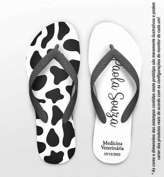 Chinelo Formatura Medicina Veterinária Personalizado COD 12706