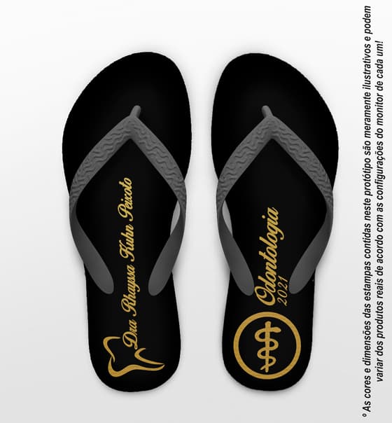 Chinelo Formatura Odontologia Dentista Personalizado COD 3107