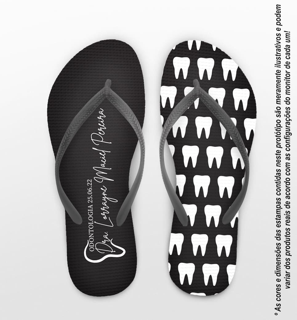 Chinelo Formatura Odontologia Personalizado COD 10885