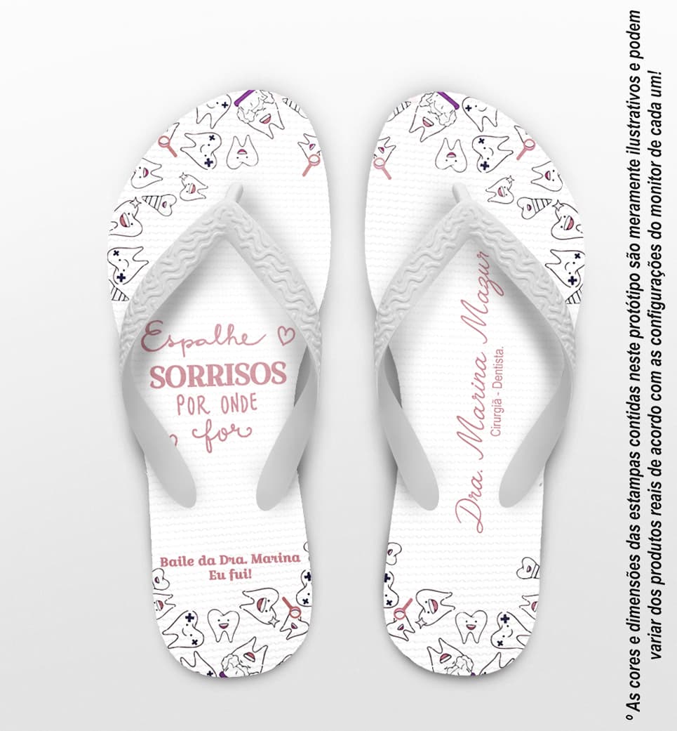 Chinelo Formatura Odontologia Personalizado COD 10886