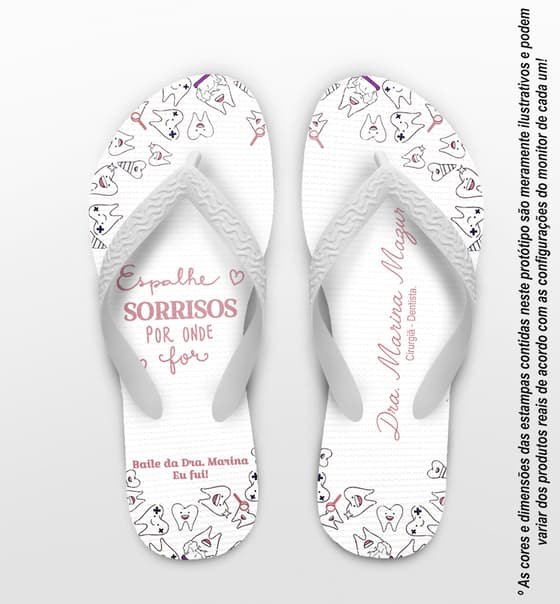 Chinelo Formatura Odontologia Personalizado COD 10886