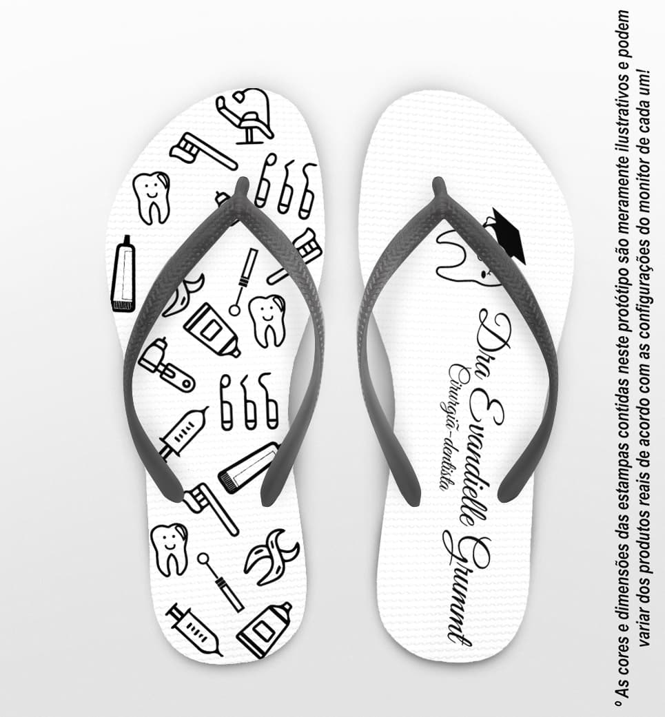 Chinelo Formatura Odontologia Personalizado COD 10888
