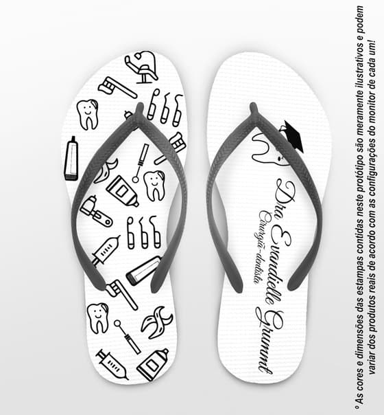 Chinelo Formatura Odontologia Personalizado COD 10888