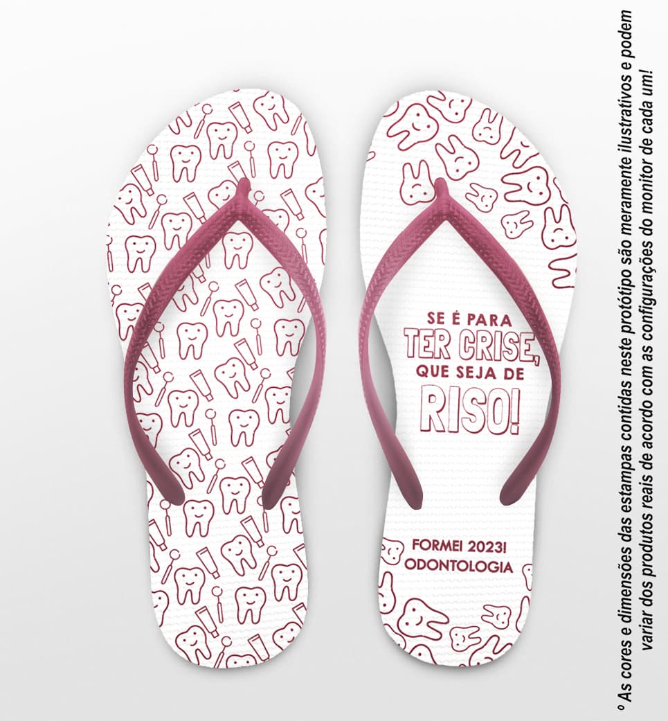 Chinelo Formatura Odontologia Personalizado COD 12525