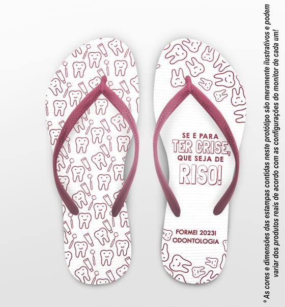 Chinelo Formatura Odontologia Personalizado COD 12525
