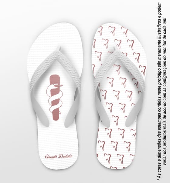 Chinelo Formatura Odontologia Rosa Personalizado COD 8039