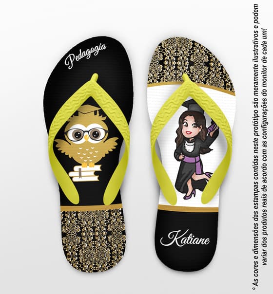 Chinelo Formatura Pedagogia Coruja COD 9835