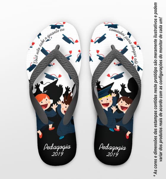 Chinelo Formatura Pedagogia Formandos Personalizado COD 3425