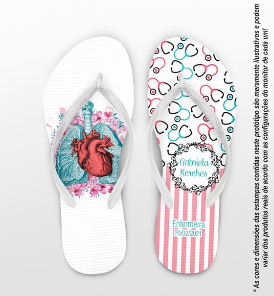 Chinelo Formatura Personalizado Enfermagem COD 9172