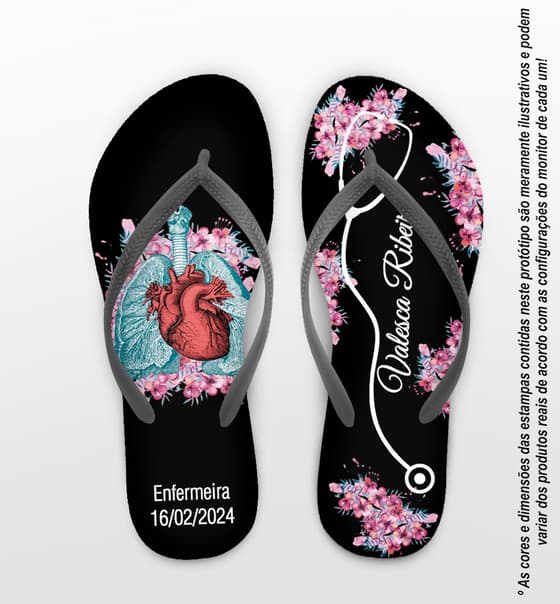 Chinelo Formatura Personalizado Enfermagem COD 9174