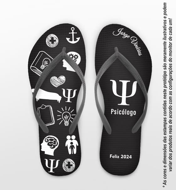 Chinelo Formatura Psicologia Personalizado COD 10377