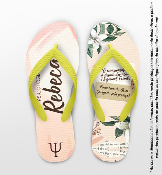 Chinelo Formatura Psicologia Personalizado COD 10620