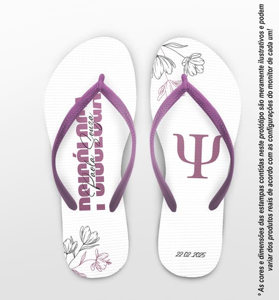 Chinelo Formatura Psicologia Personalizado COD 12804
