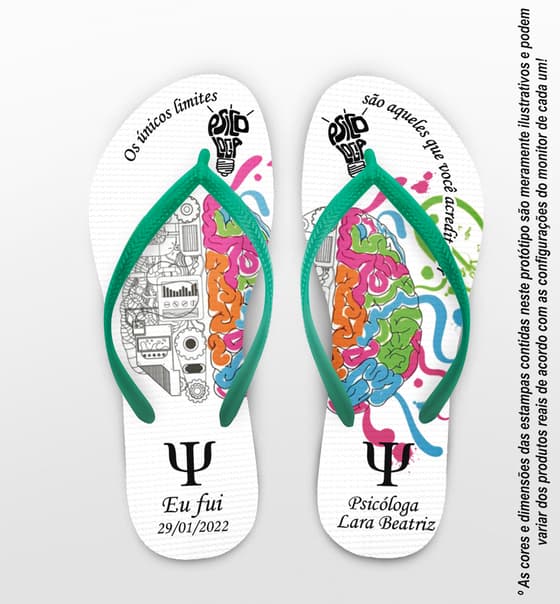 Chinelo Formatura Psicologia Personalizado COD 3426