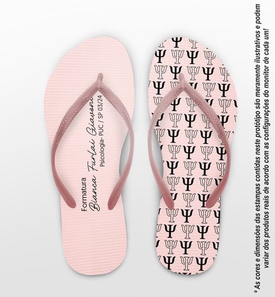 Chinelo Formatura Psicologia Símbolo Psi Personalizado COD 10379