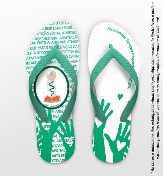 Chinelo Formatura Terapia Ocupacional Personalizado COD 3431