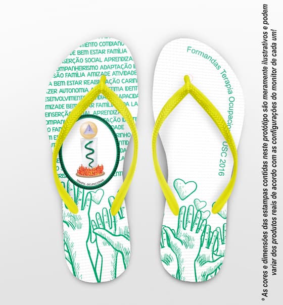 Chinelo Formatura Terapia Ocupacional Frases Personalizado COD 3434