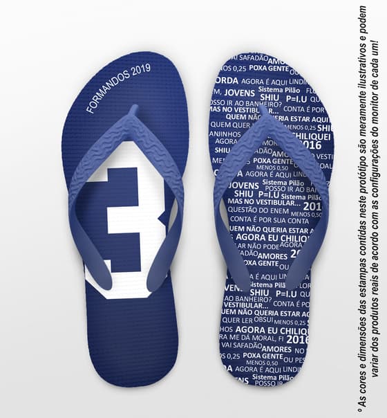 Chinelo Formatura Terceirão 3 - Personalizado COD 3082
