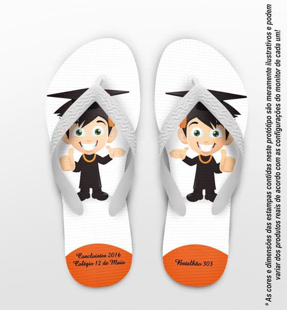 Chinelo Formatura Terceirão Meninos - Personalizado COD 3085