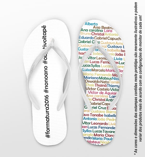 Chinelo Formatura Terceirão Nomes- Personalizado COD 3086