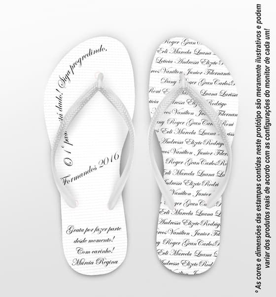 Chinelo Formatura Terceirão Nomes Personalizado COD 3110