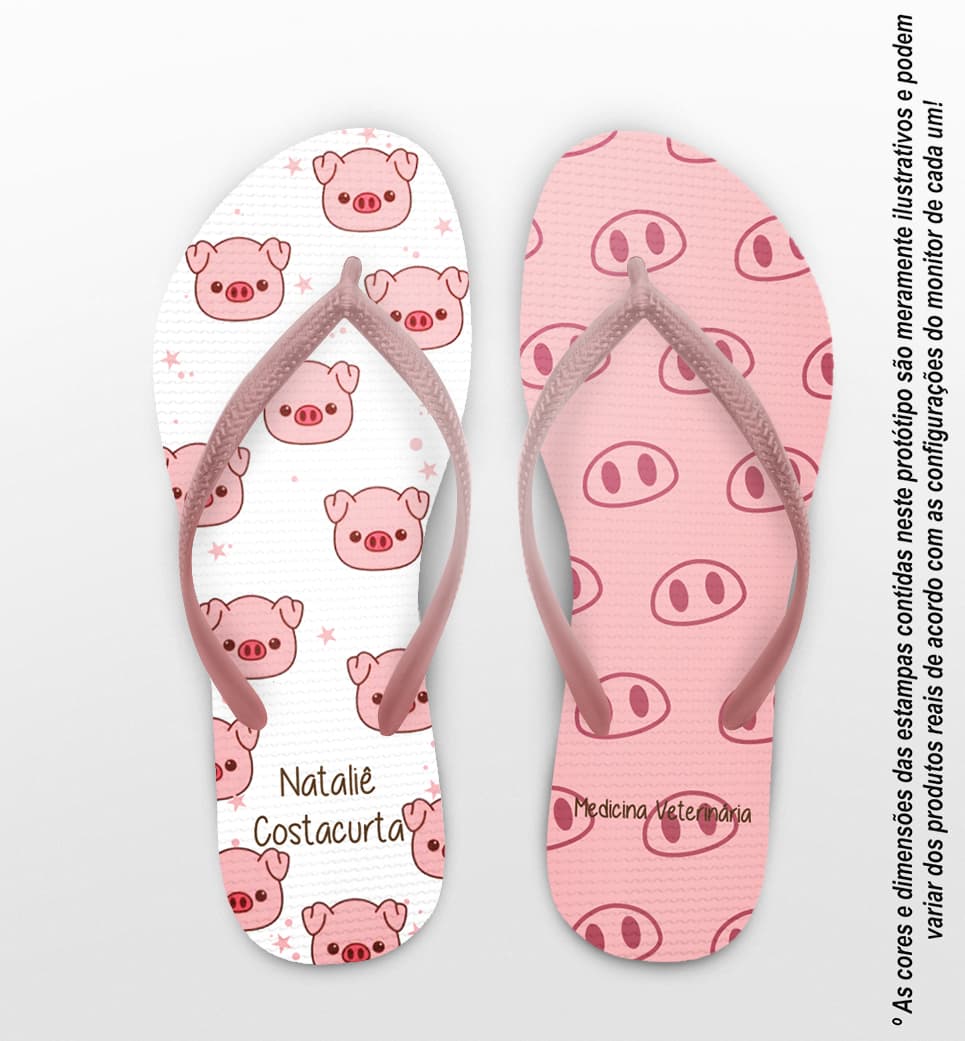 Chinelo Formatura Veterinária Personalizado COD 10890