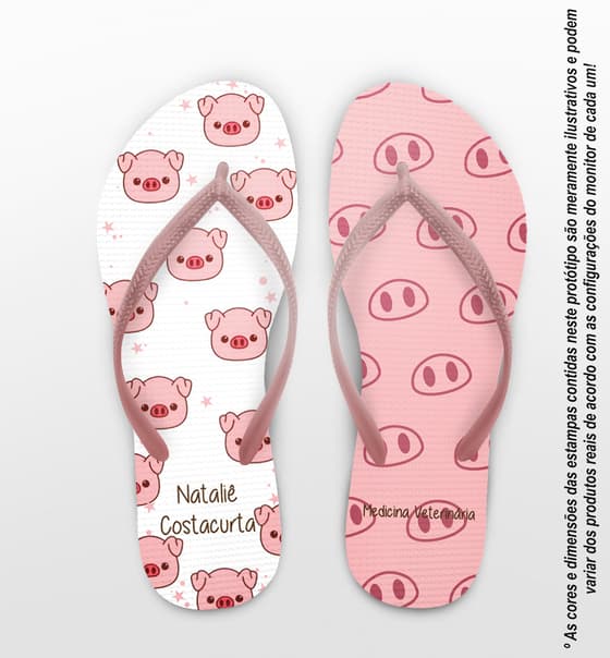 Chinelo Formatura Veterinária Personalizado COD 10890