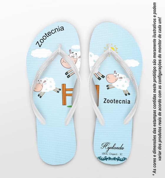 Chinelo Formatura Zootécnia Personalizado COD 3296