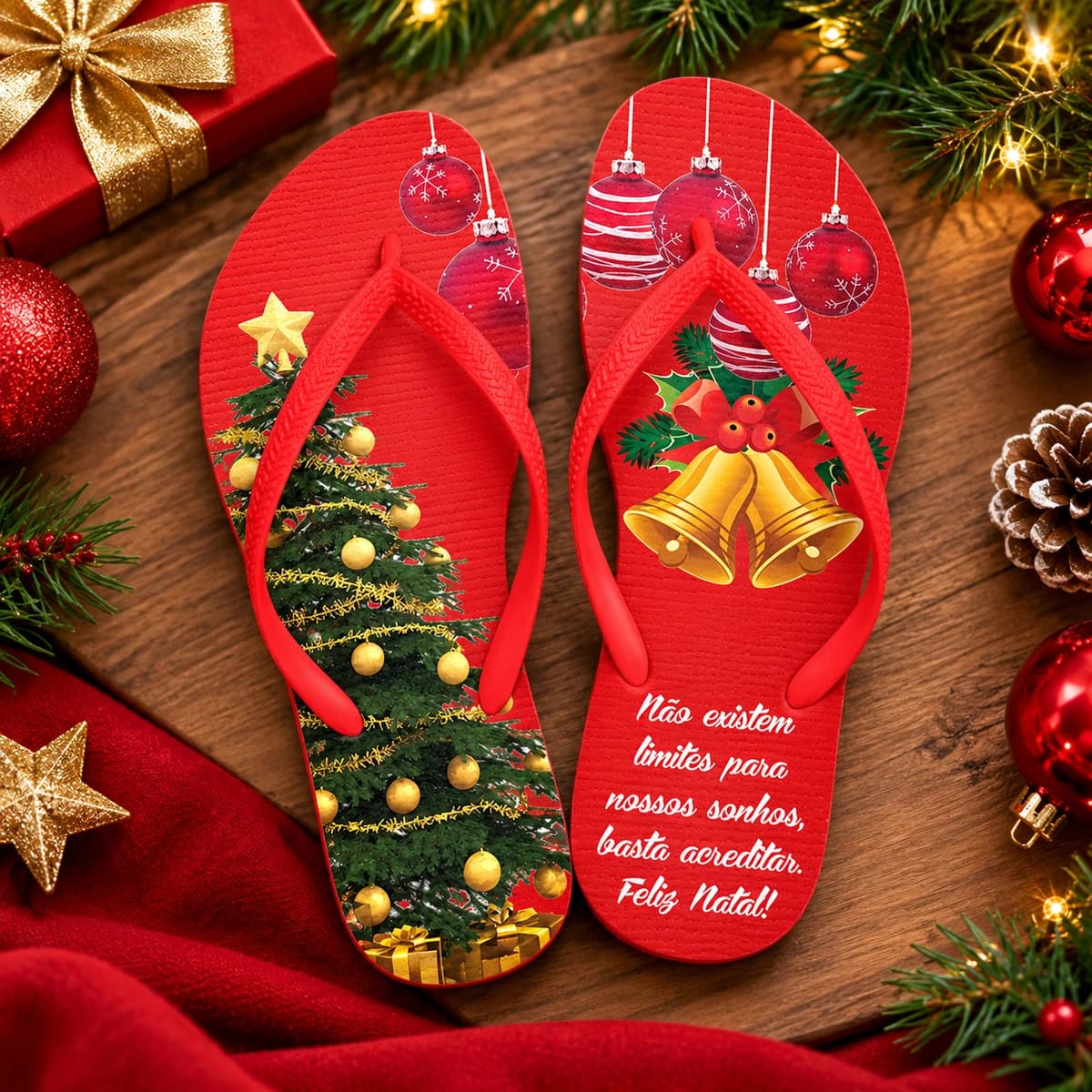 Chinelo Personalizado Natal COD 7814