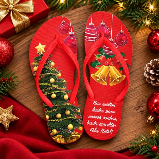 Chinelo Natal Coruja Personalizado COD 3166