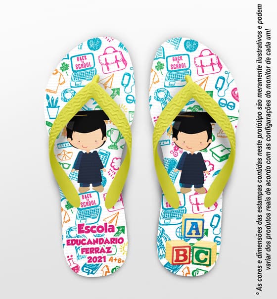 Chinelo Personalizado Formatura ABC COD 9082
