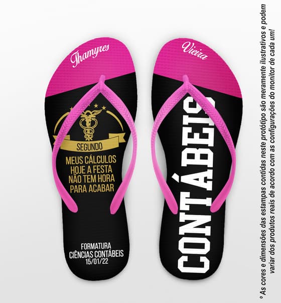 Chinelo Personalizado Formatura Ciências Contábeis COD 9085