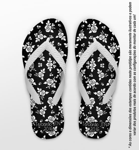 Chinelo Personalizado Formatura com Flores COD 6761