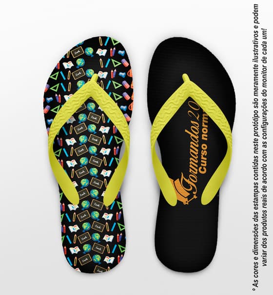 Chinelo Personalizado Formatura com Materiais como detalhes COD 6757