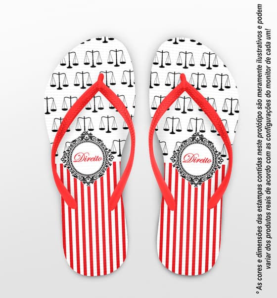 Chinelo Personalizado Formatura Direito COD 9086