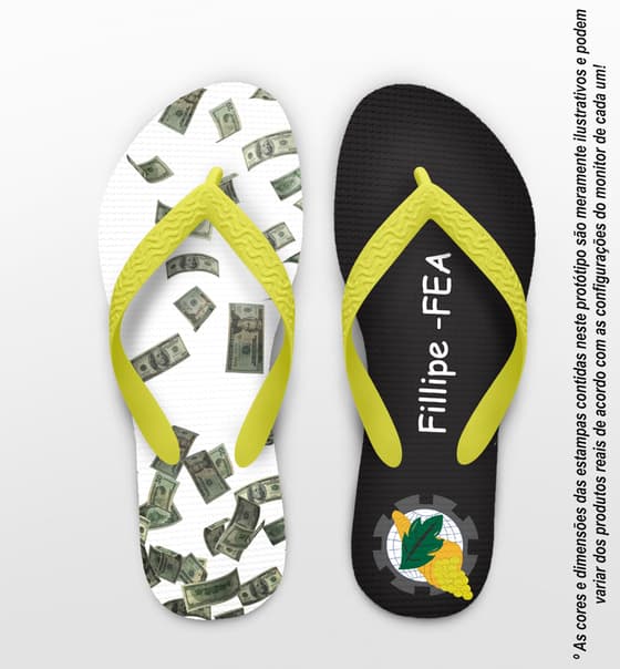 Chinelo Personalizado Formatura Economia com Dinheiro COD 6258