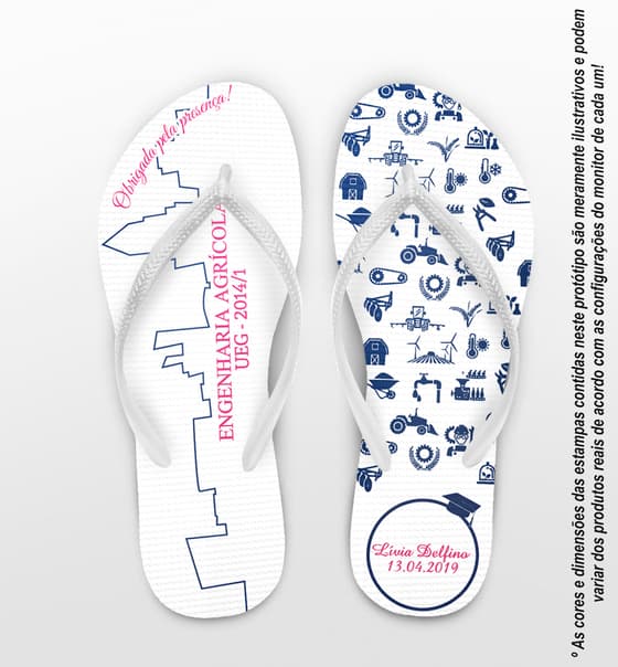 Chinelo Personalizado Formatura Engenharia Agrícola COD 6837