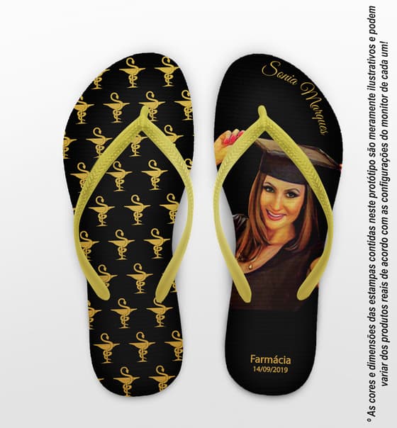 Chinelo Personalizado Formatura Farmácia COD 9088