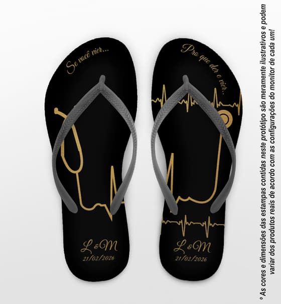 Chinelo Personalizado Formatura Medicina Preto - COD 2770